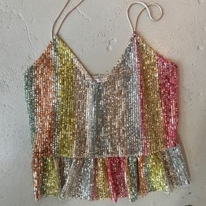 Zara sequin top